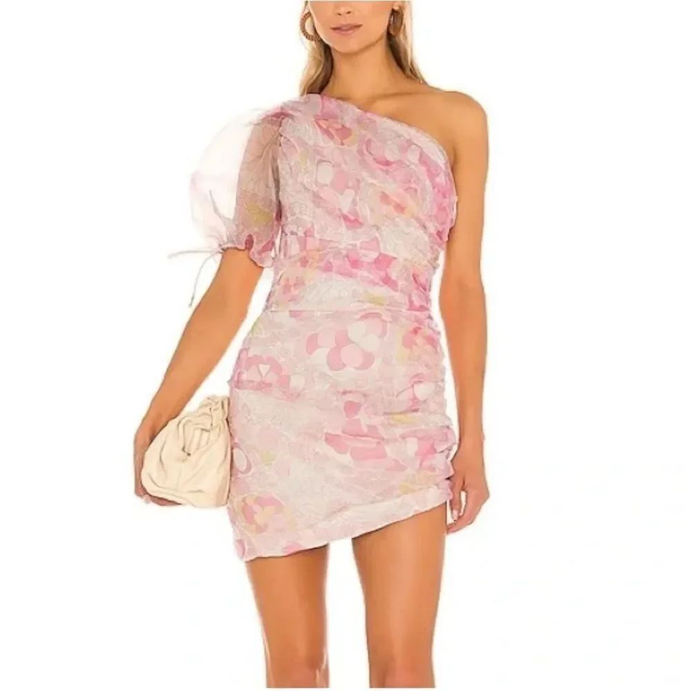 Amanda Uprichard x Revolve Manuela Pastel Dress Partridge M Floral NWOT